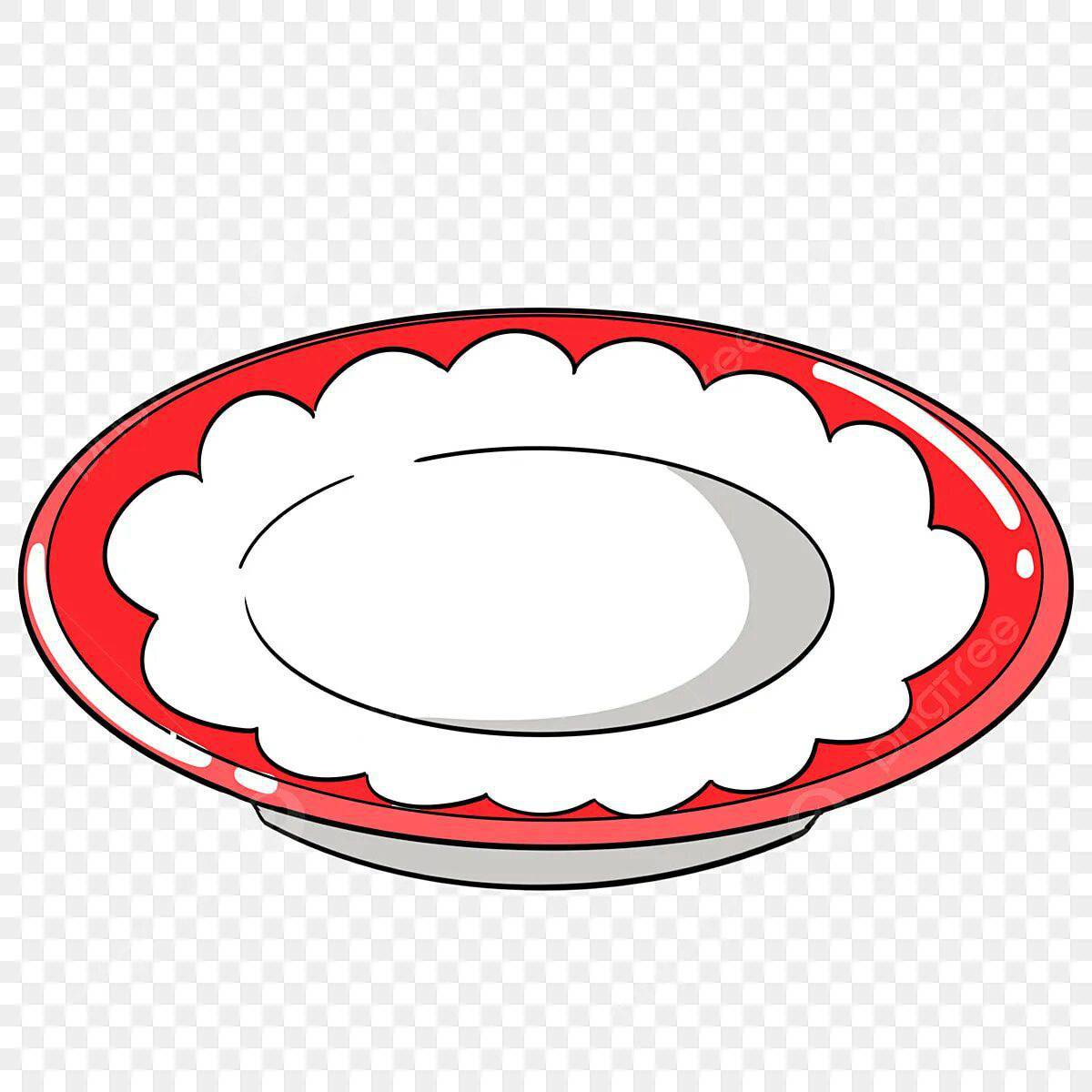 Картинка для детей тарелка #33
