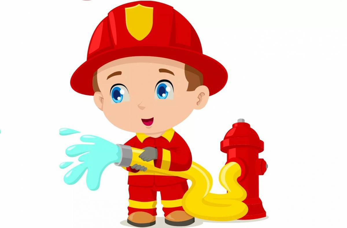 Картинка пожарный для детей #5