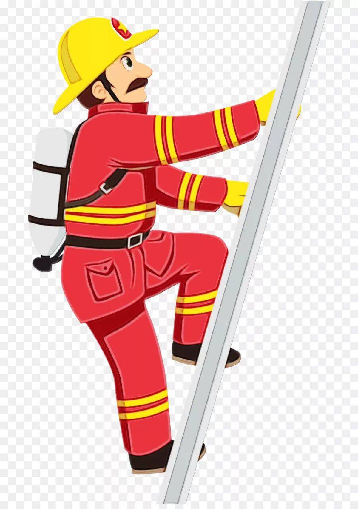Картинка пожарный для детей #24