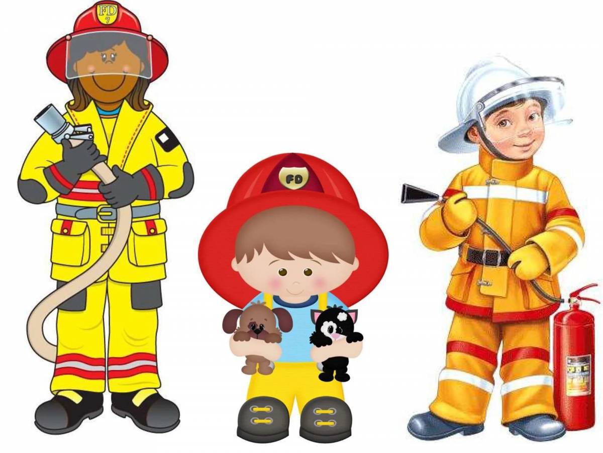 Картинка пожарный для детей #32