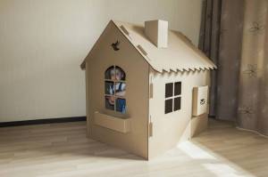 Раскраска картонный дом #21 #336225