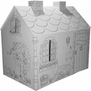 Раскраска картонный дом #34 #336238