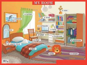 Раскраска квартира с мебелью для детей #37 #338136