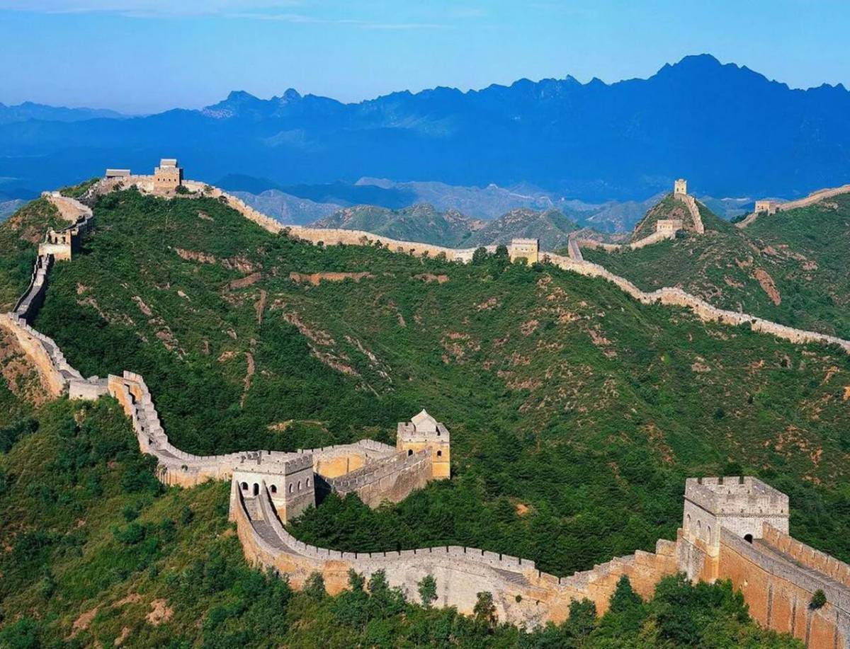 Длина китайской стены от края до края. Китай Великая китайская стена. Участок Великой китайской стены Мутяньюй. Великая китайская стена 1987. Великая китайская стена цинхай.