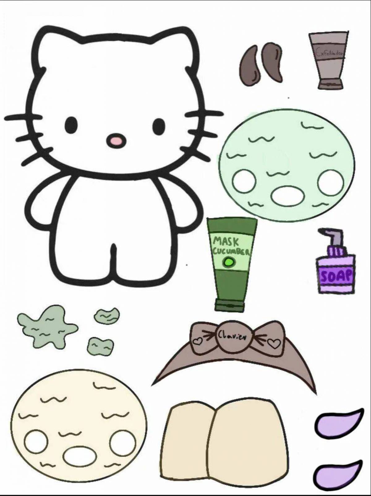 Hello kitty из бумаги. Бумажное hello Kitty бумажное. Hello Kitty Skin Care paper Toy en 2022.