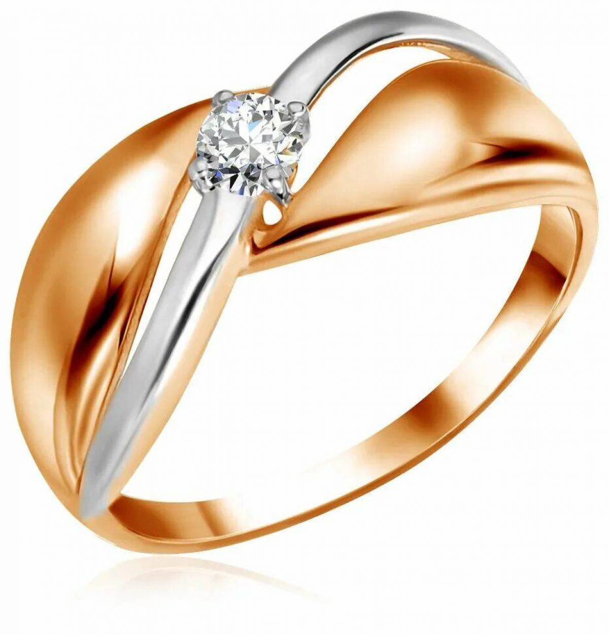 Бронницкий ювелир кольцо из красного золота д0268-016765