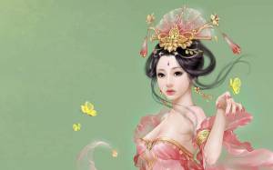 Раскраска китайские девушки #13 #340635