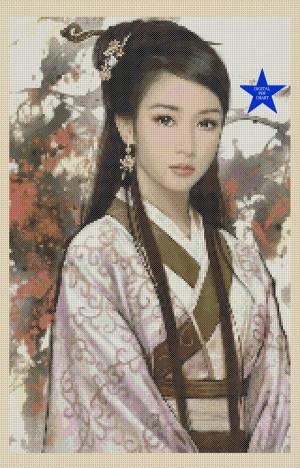 Раскраска китайские девушки #19 #340641