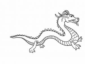 Раскраска китайский дракон для детей #9 #340703