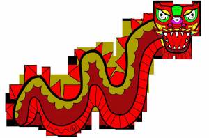 Раскраска китайский дракон для детей #21 #340715