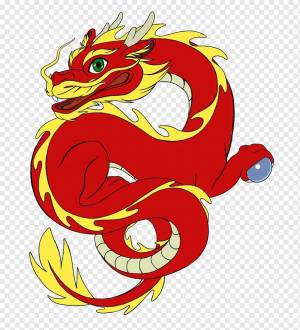 Раскраска китайский дракон для детей #25 #340719