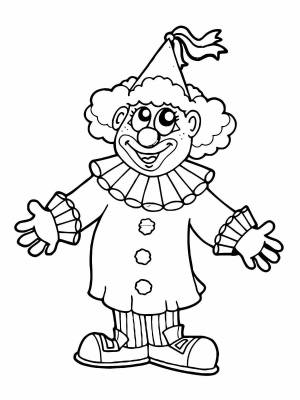 Раскраска клоун для детей 6 7 лет #13 #341699