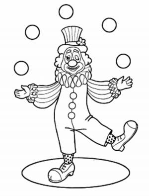 Раскраска клоун для детей 6 7 лет #14 #341700
