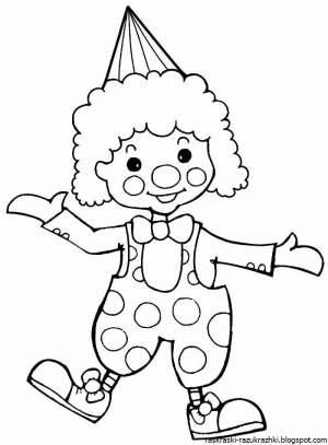 Раскраска клоун для детей 6 7 лет #27 #341713