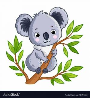 Раскраска коала для детей #2 #342771