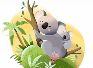 Раскраска коала для детей #3 #342772
