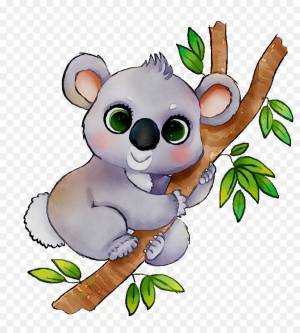 Раскраска коала для детей #11 #342780