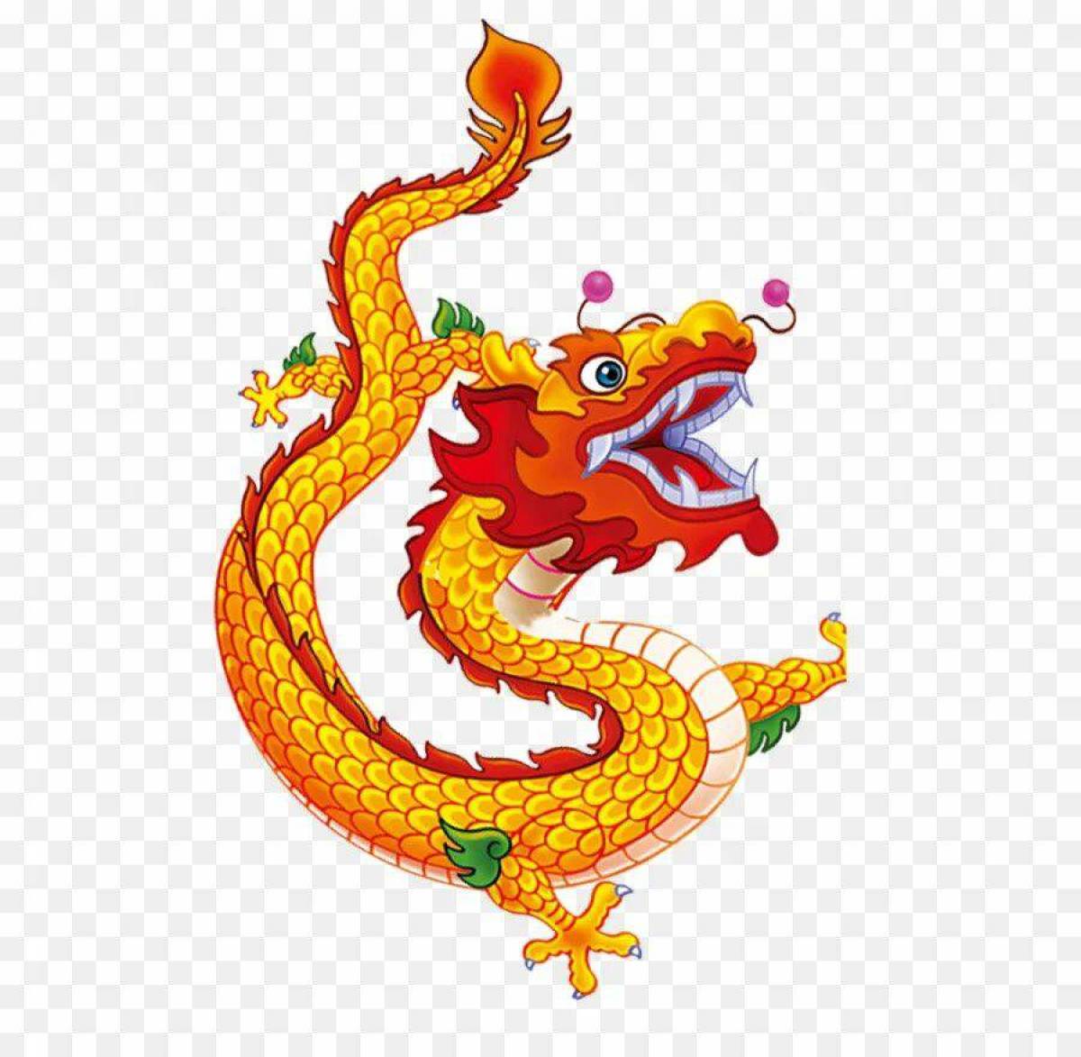 Китайский дракон для детей #2