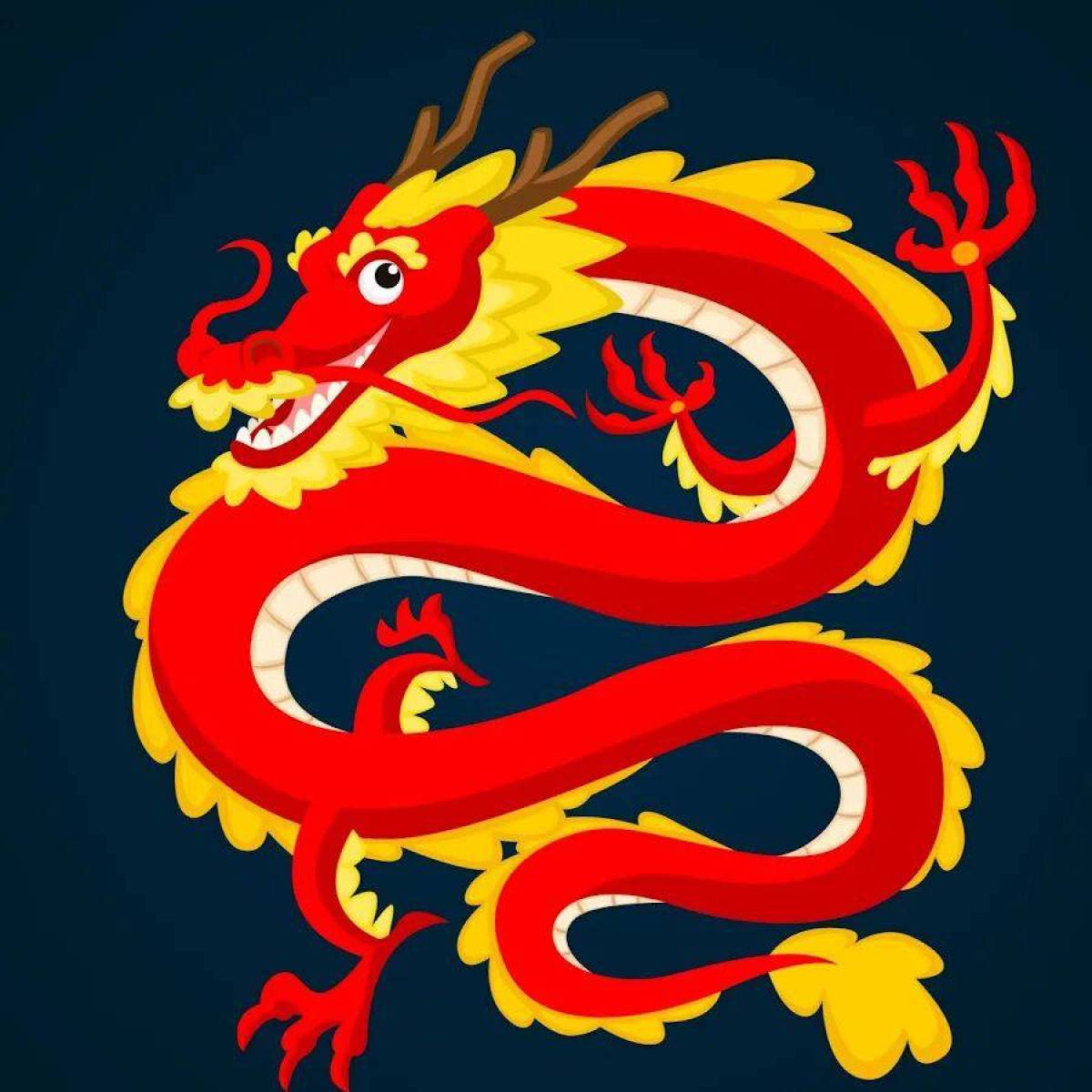 Китайский дракон для детей #5