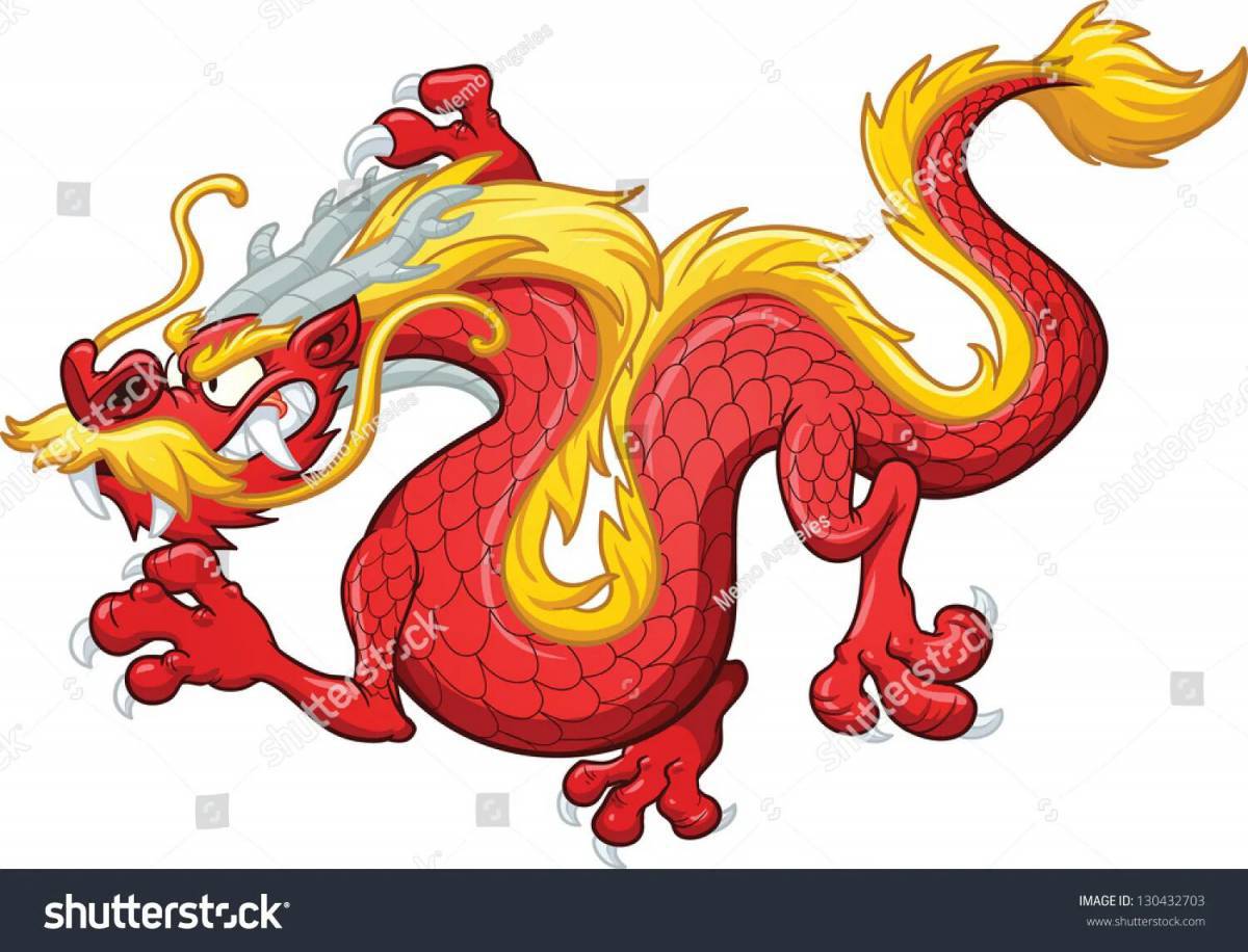 Китайский дракон для детей #16