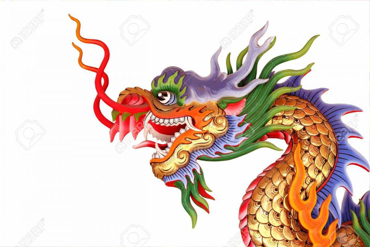 Китайский дракон для детей #19