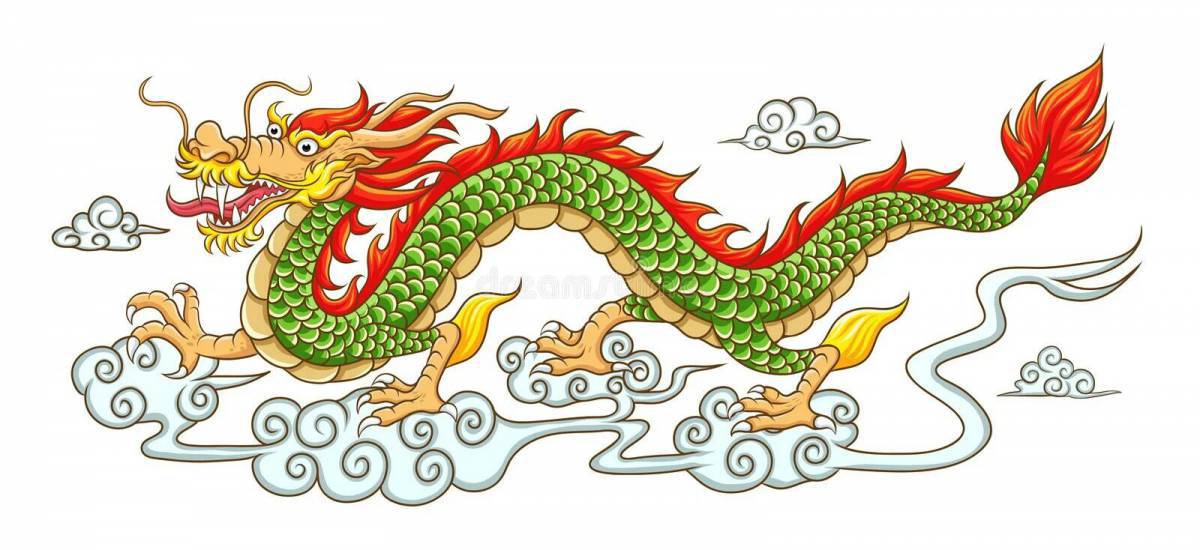 Китайский дракон для детей #20