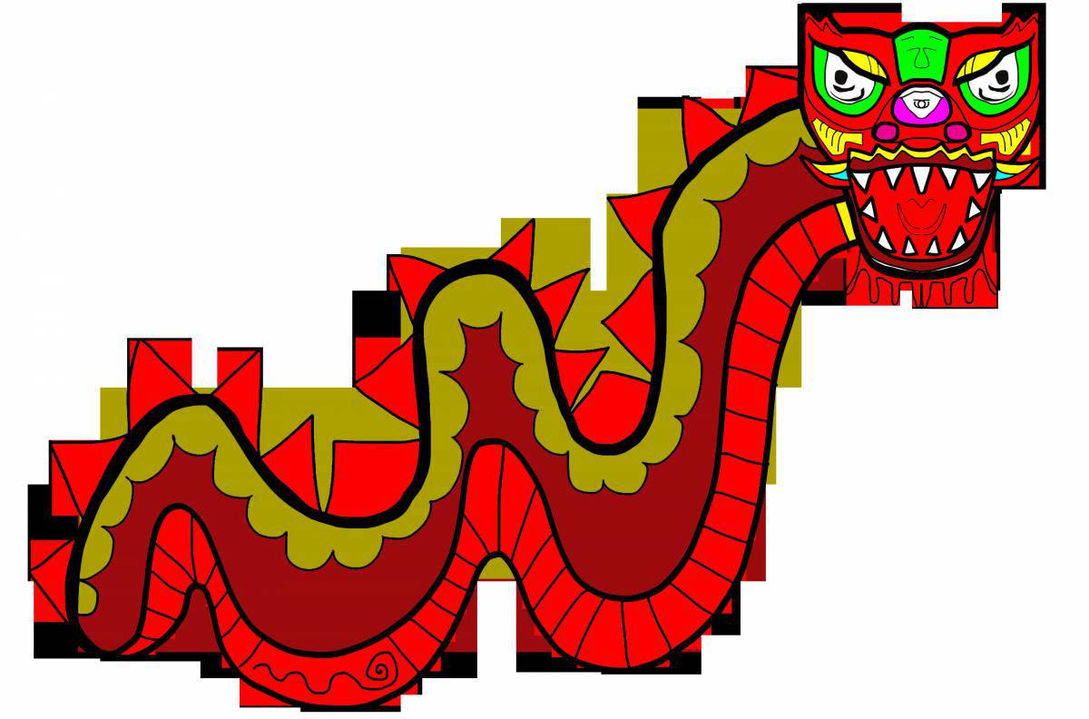Китайский дракон для детей #21