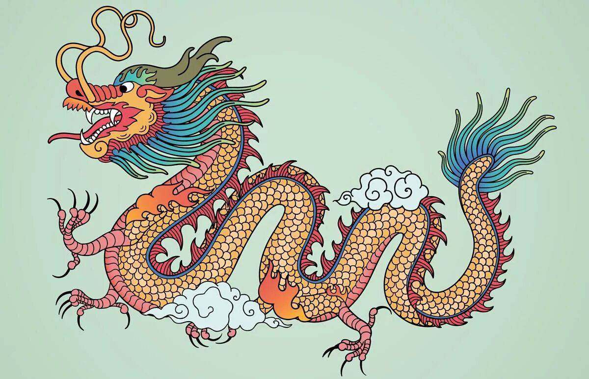 Китайский дракон для детей #22
