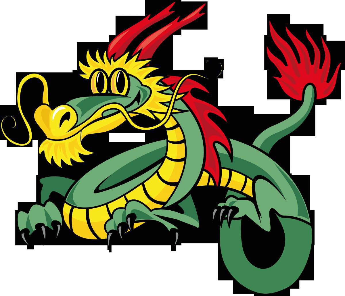 Китайский дракон для детей #24