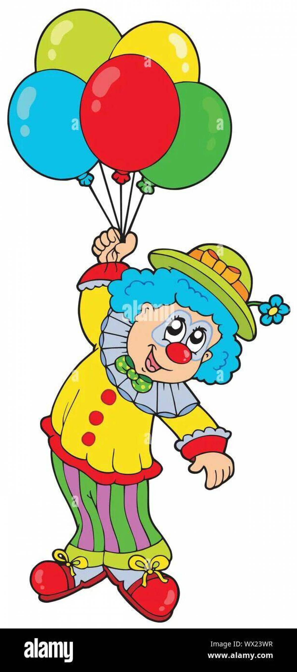 Клоун с шариками #1