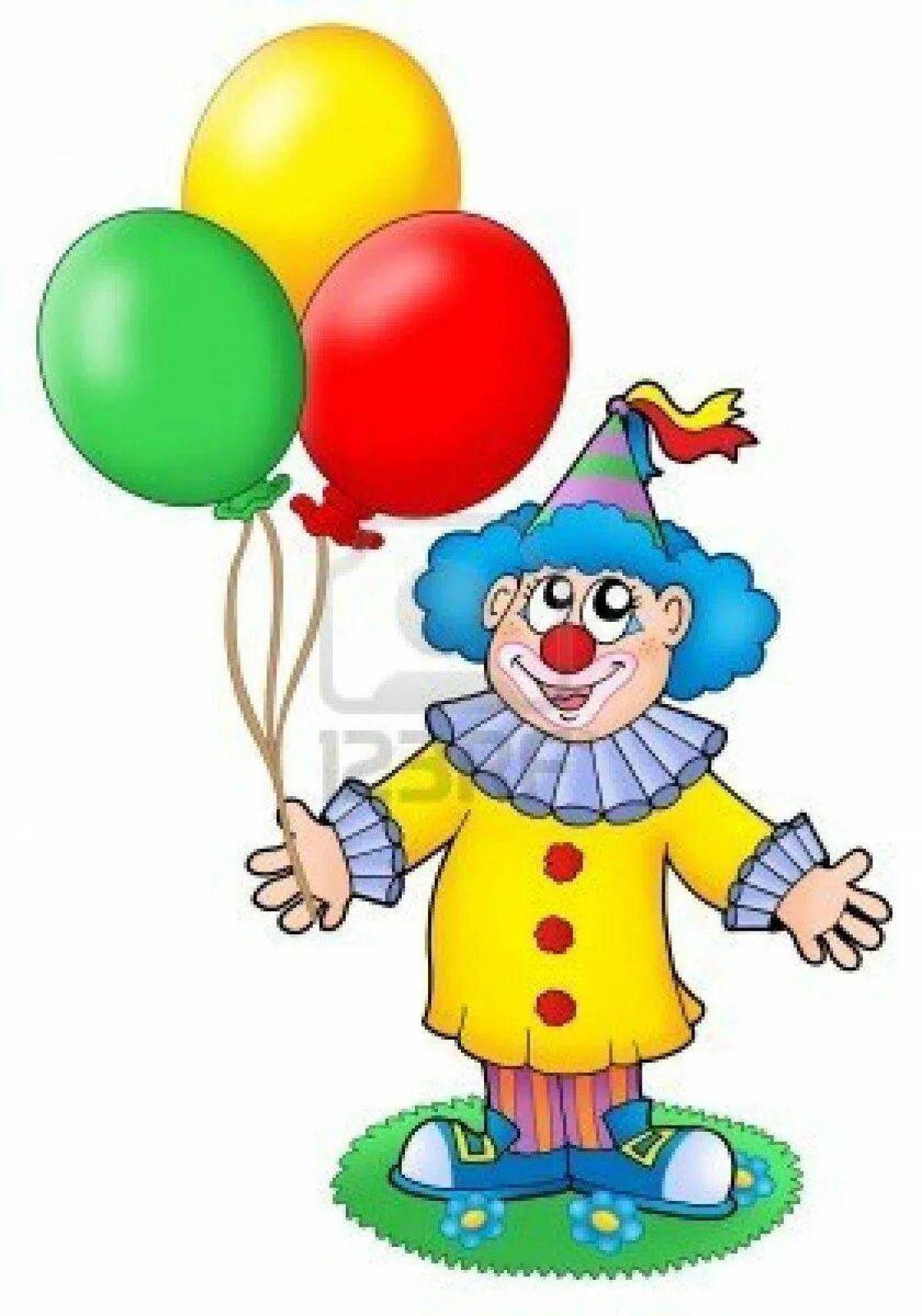 Клоун с шарами. Клоун с воздушными шариками. Клоун с шариками для детей. Клоун мультяшный.