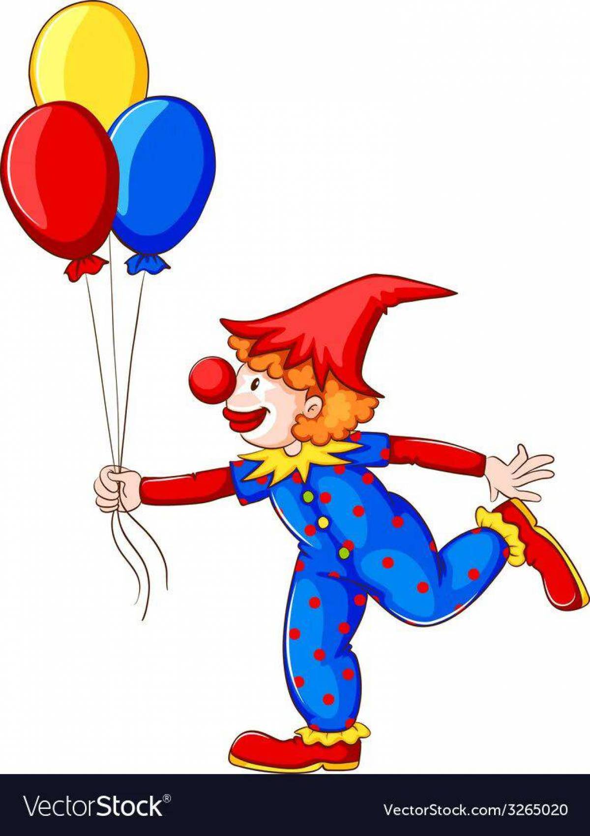 Клоун с шариками #9