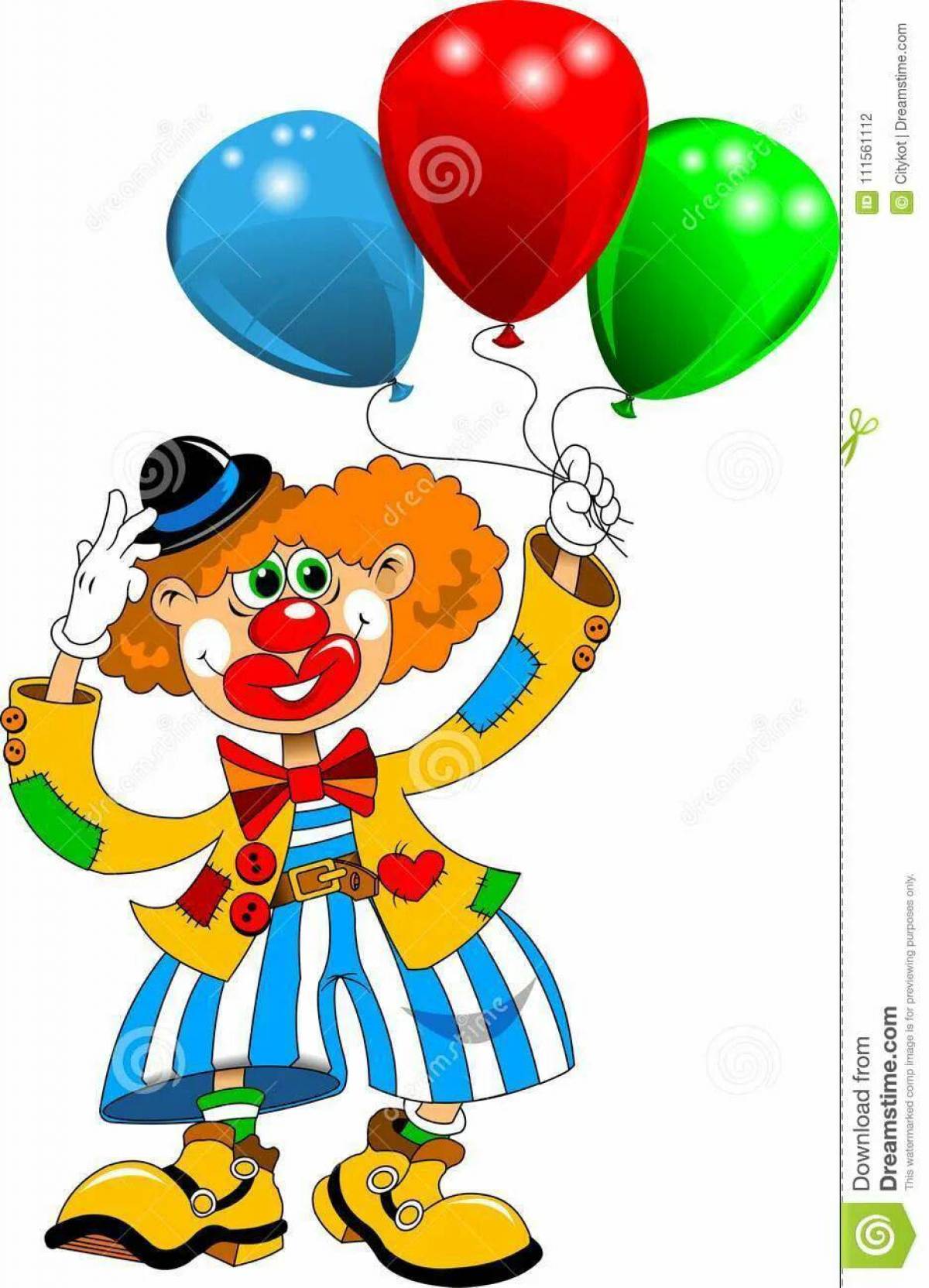 Клоун с шариками #10