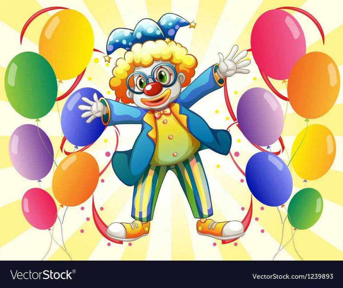 Клоун с шариками #11