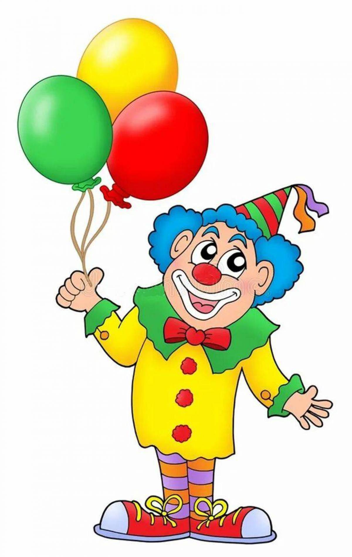 Клоун с шариками #13