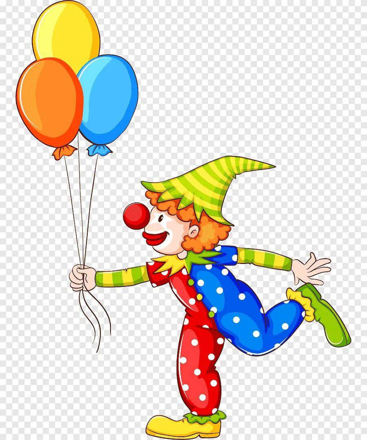 Клоун с шариками #14
