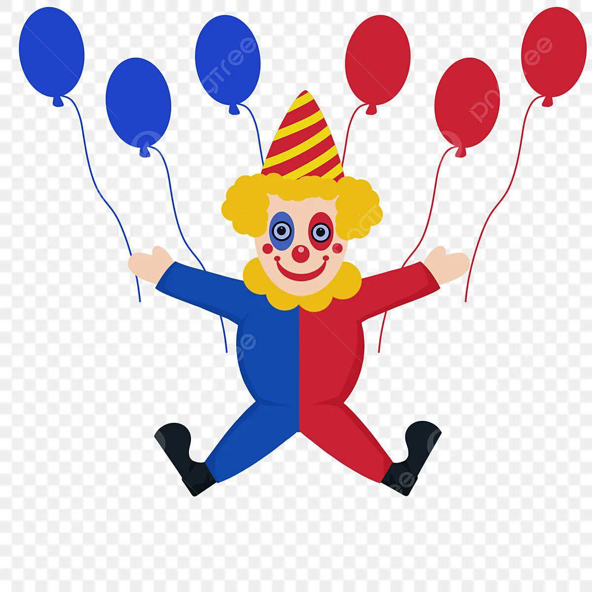Клоун с шариками #15