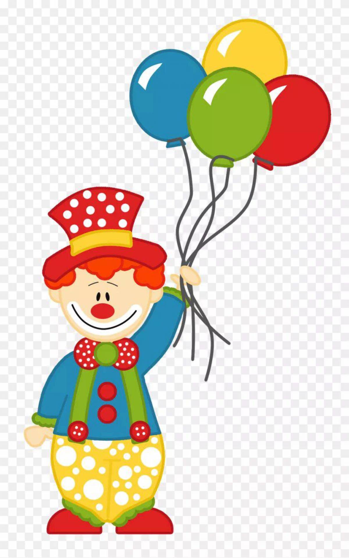 Клоун с шариками #17