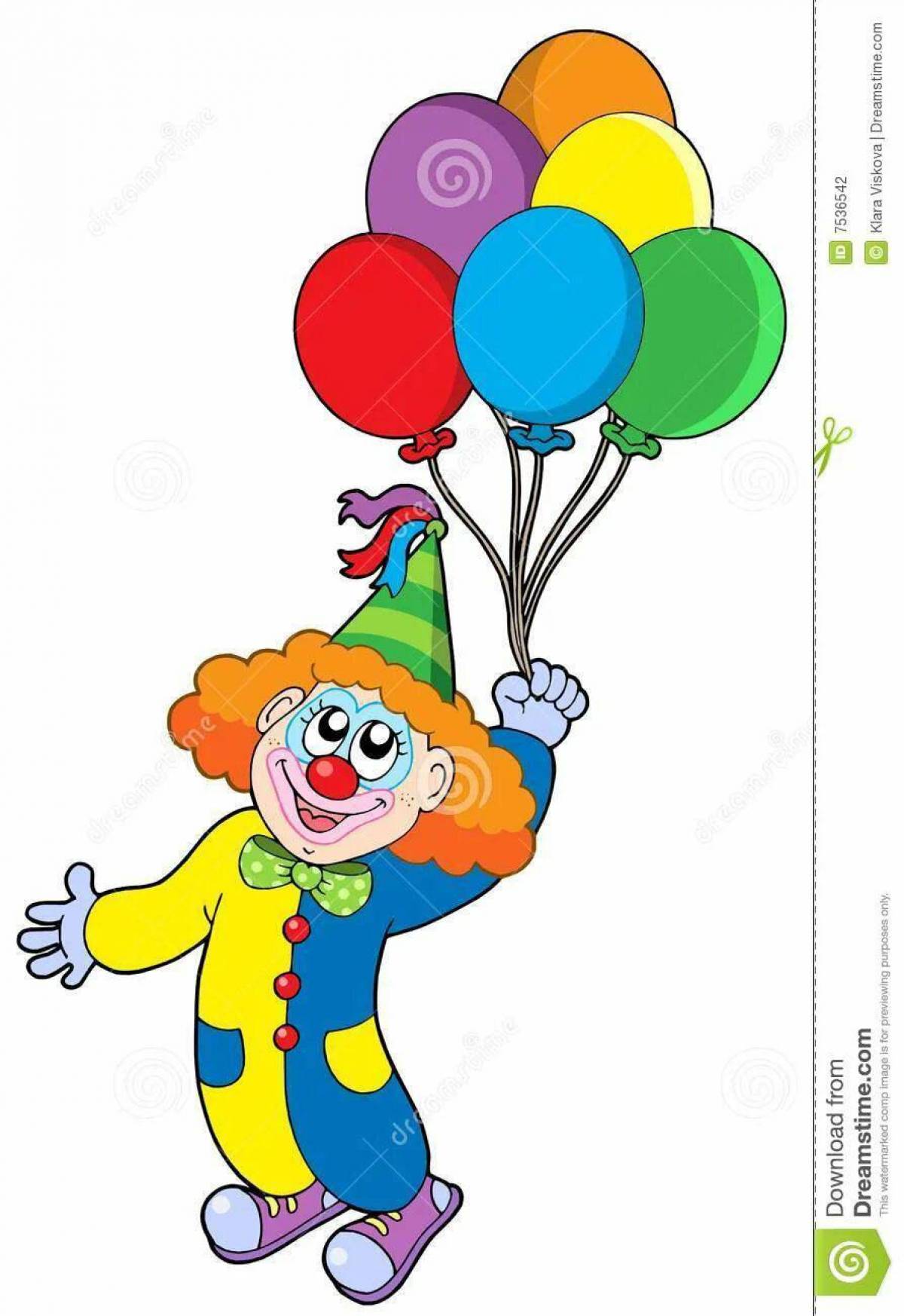 Клоун с шариками #24