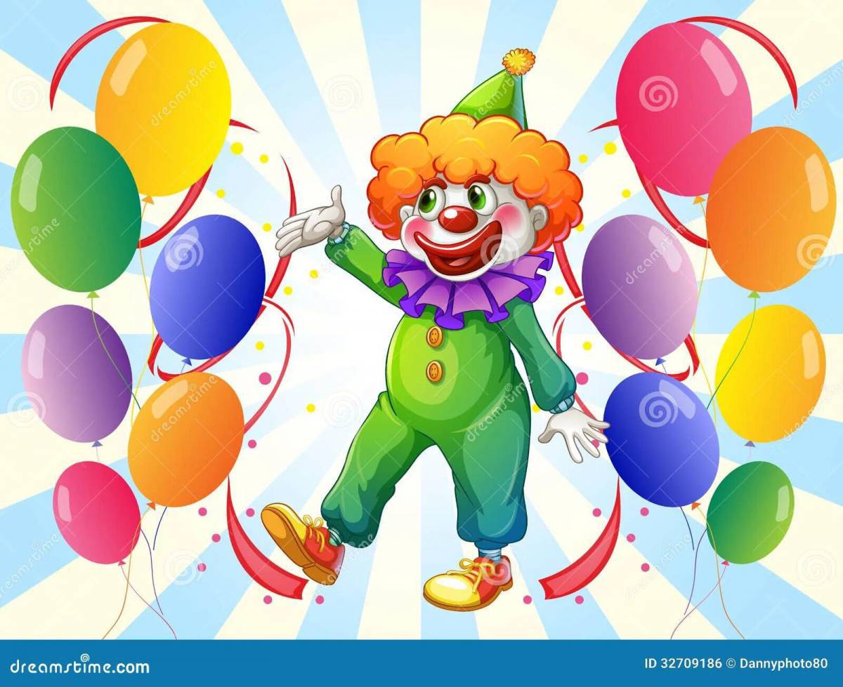 Клоун с шариками #26