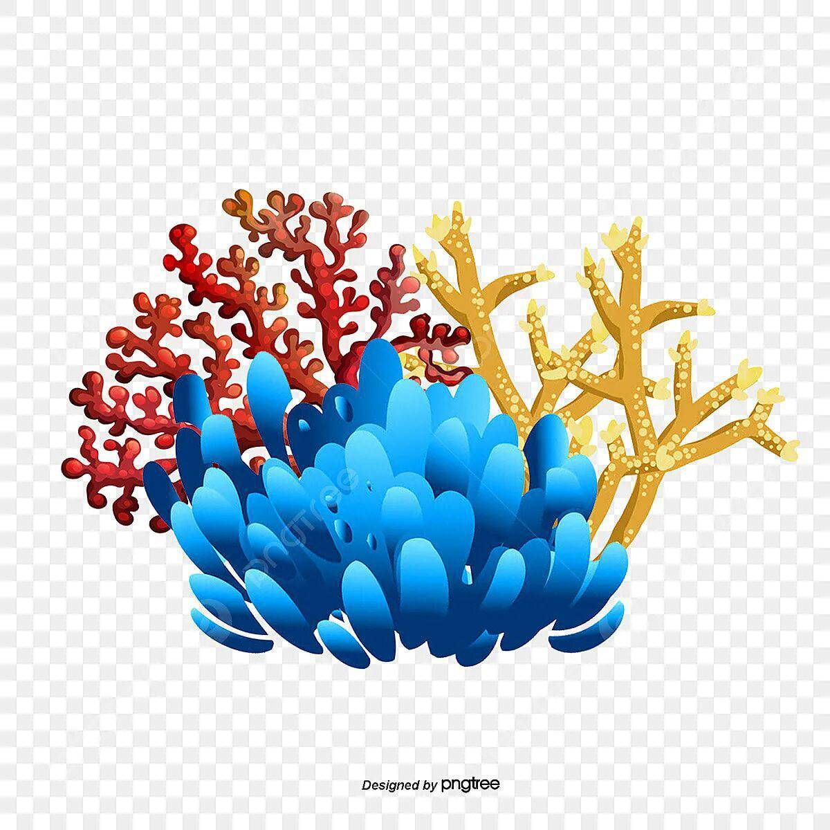Кораллы картинки для детей на прозрачном фоне