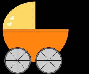 Раскраска коляска для детей #5 #344476