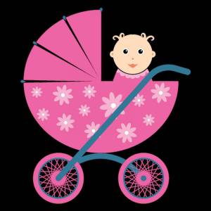 Раскраска коляска для детей #11 #344482