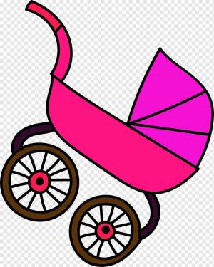 Раскраска коляска для детей #13 #344484