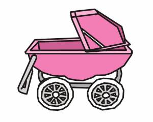 Раскраска коляска для детей #16 #344487