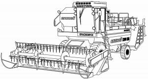 Раскраска комбайн для детей 3 4 лет #1 #344764
