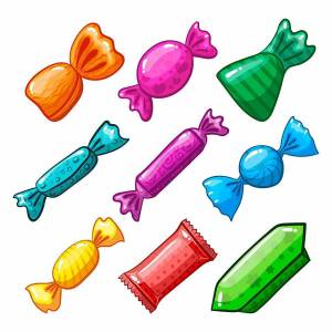 Раскраска конфеты для детей 3 4 лет #15 #346061