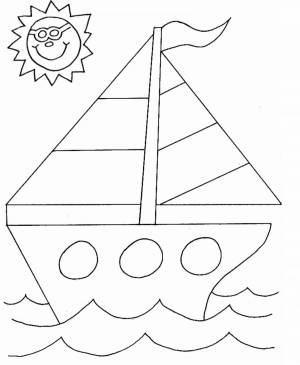 Раскраска кораблик для детей 3 4 лет #22 #346365