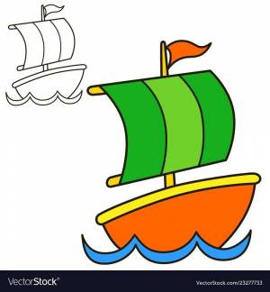 Раскраска кораблик для детей 4 5 лет #7 #346388