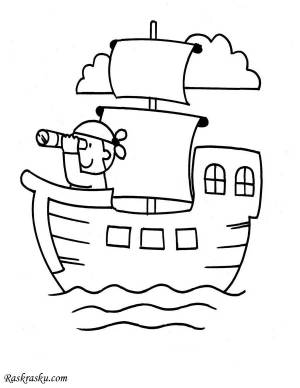 Раскраска кораблик для детей 5 6 лет #13 #346432